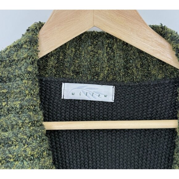 Willow‎ Anthropologie Black Knit Cardigan Sweater Jacket Lagenlook Boho See Pics - Picture 6 of 9